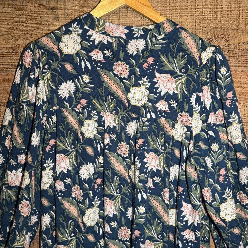 Anthropologie dRA Los Angeles Floral Boho Midi Dress Medium Cottagecore Prairie - Picture 4 of 10